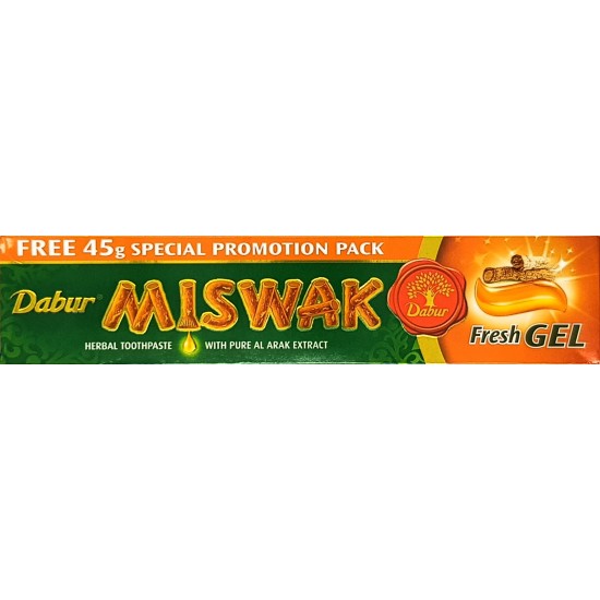 Dabur Miswak herbal toothpaste with pure Al Arak Extract 150 g